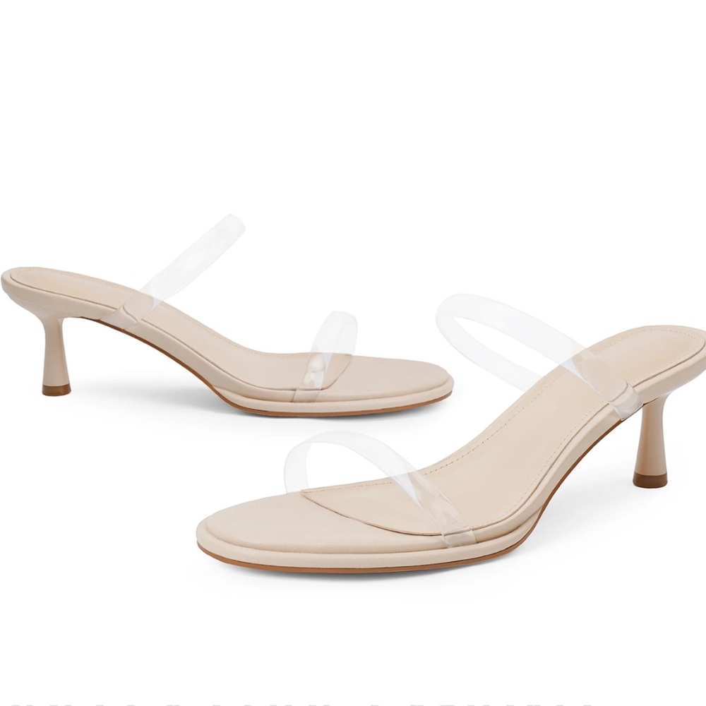 Odessa Slide Sandals with Clear Straps!